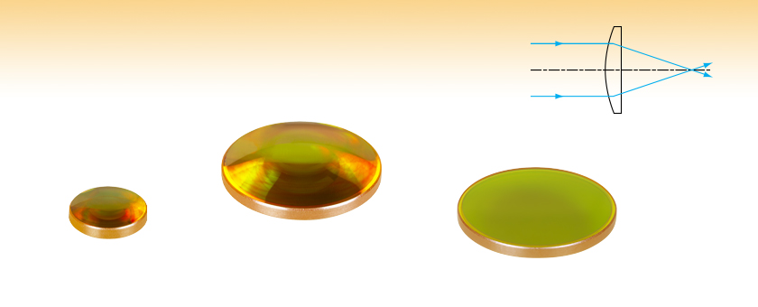 セレン化亜鉛(ZnSe)平凸レンズ、ARコーティング：2～13 µm