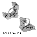 Polaris<sup>®</sup> Ø25.4 mm(Ø1インチ)接着式キネマティックミラーマウント、2アジャスタ型
