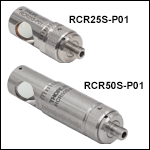 小型の反射型コリメータ、保護膜付き銀コーティング、SMA