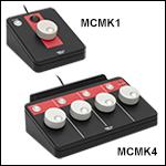 1- and 4-Axis USB HID Joysticks with RGB LEDs