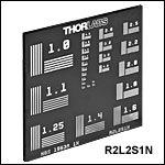 NBS 1963A分解能(解像度)テストターゲット、50.8 mm x 50.8 mm