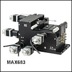 NanoMaxシリーズ6軸ステージ、ステッピングモーターアクチュエータ付き