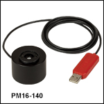 小型USBパワーメータ、積分球センサ付き