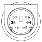 6 Pin Mini Din Male Connector