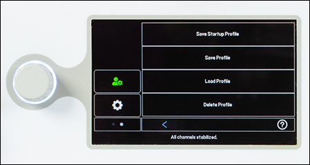 Profiles Menu of MCLS2 Laser Source