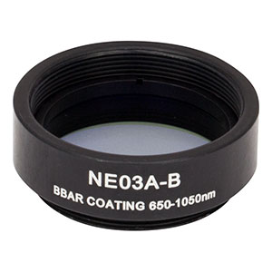 NE03A-B - Ø25 mm Absorptive Neutral Density Filter, ARC: 650-1050 nm, SM1-Threaded Mount, OD: 0.3