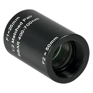 MAP052550-A - 1:2 Matched Achromatic Pair, f1=25.0 mm, f2=50.0 mm, ARC: 400-700 nm