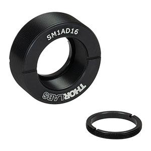 SM1AD16 - Ø16 mm光学素子用SM1外ネジアダプタ、厚さ10.2 mm