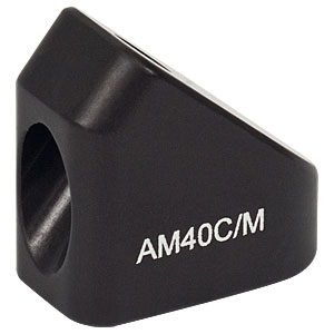AM40C/M - 40° 角度付きブロック、M4ザグリ穴、M4ネジ付きポスト取付け可能(ミリ規格)