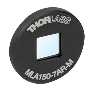 MLA150-7AR-M - Ø1in Mounted Lens Array, 400 - 900 nm AR Coating, Pitch = 150 µm, f=5.6 mm