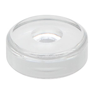 355587 - f = 0.6 mm, NA = 0.50/0.11, WD = 0.3/2.9 mm, DW = 1550 nm, Unmounted Aspheric Lens, Uncoated