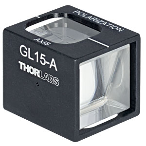 GL15-A - Mounted Glan-Laser Polarizer, Ø15 mm CA, AR Coating: 350 - 700 nm