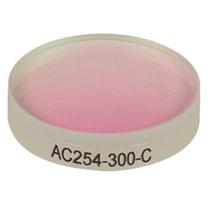 AC254-300-C - f = 300.0 mm, Ø1in Achromatic Doublet, ARC: 1050 - 1700 nm