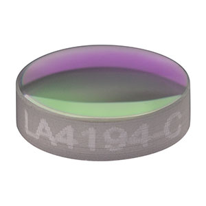 LA4194-C - f = 20 mm, Ø6 mm UVFS Plano-Convex Lens, ARC: 1050 - 1700 nm