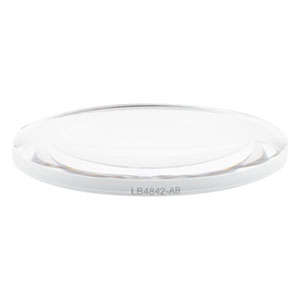 LB4842-AB - f = 200 mm, Ø2in UV Fused Silica Bi-Convex Lens, AR Coating: 400 - 1100 nm