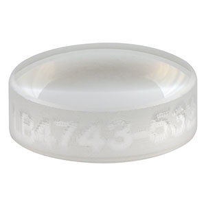 LB4743-532 - f = 10 mm, Ø5 mm UV Fused Silica Bi-Convex Lens, 532 nm V-Coat