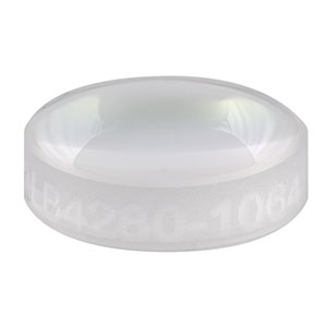 LB4280-1064 - f = 10 mm, Ø6 mm UV Fused Silica Bi-Convex Lens, 1064 nm V-Coat