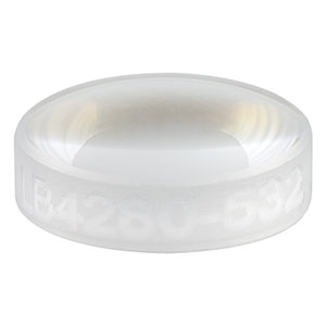 LB4280-532 - f = 10 mm, Ø6 mm UV Fused Silica Bi-Convex Lens, 532 nm V-Coat