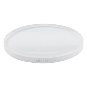 LB4545-532 - f = 300 mm, Ø1in UV Fused Silica Bi-Convex Lens, 532 nm V-Coat