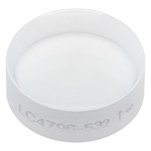 LC4796-532 - f = -30 mm, Ø1/2in UV Fused Silica Plano-Concave Lens, 532 nm V-Coating