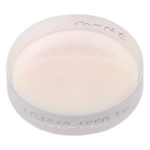 LC4513-1550 - Ø1in, f = -75 mm, UV Fused Silica Plano-Concave Lens, 1550 nm V-Coat