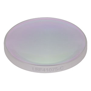 LBF41075-C - UVFS Best Form Lens, Ø1in, f = 75.0 mm, AR Coating: 1050 - 1700 nm