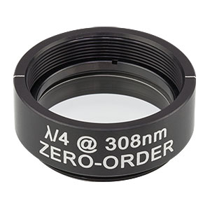 WPQ10M-308 - Ø1in Zero-Order Quarter-Wave Plate, SM1-Threaded Mount, 308 nm