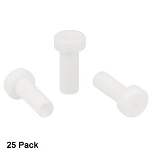 CAPL - プラスチック製白色ダストキャップ、Ø1.25 mmフェルール用、25個入り