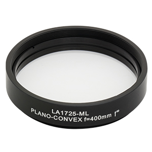 LA1725-ML - Ø2in N-BK7 Plano-Convex Lens, SM2-Threaded Mount, f = 400 mm, Uncoated