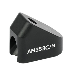 AM353C/M - 35.3° 角度付きブロック、M4ザグリ穴、M4ネジ付きポスト取付け可能(ミリ規格)