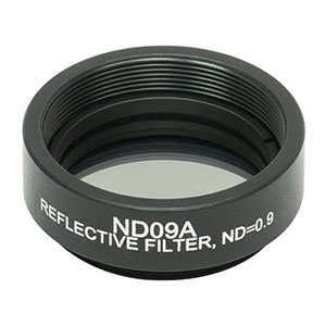 ND09A - Ø25 mm反射型NDフィルタ、SM1ネジ付きマウント、OD:0.9
