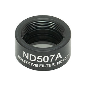 ND507A - Ø12.7 mm反射型NDフィルタ、SM05ネジ付きマウント、OD:0.7