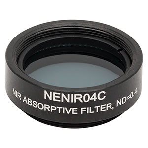 NENIR04C - Ø25 mm NIR Absorptive ND Filter, SM1-Threaded Mount, OD: 0.4