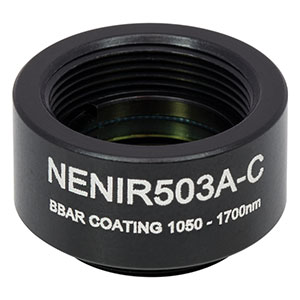NENIR503A-C - Ø12.7 mm AR-Coated Absorptive Neutral Density Filter, SM05-Threaded Mount, 1050 - 1700 nm, OD: 0.3