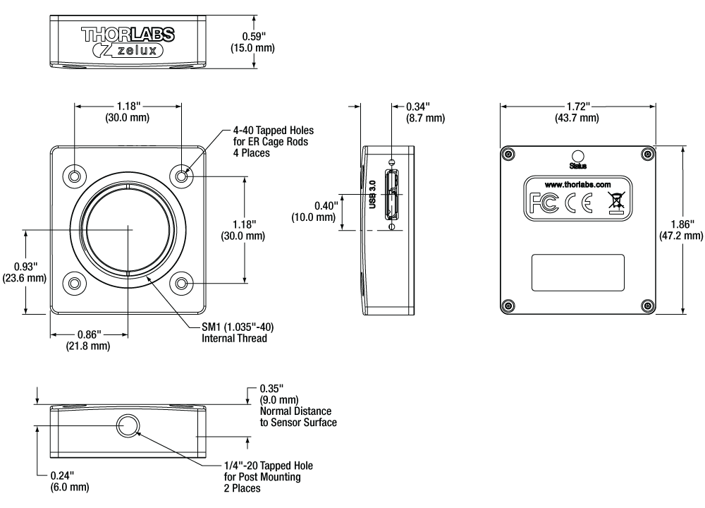 1.6 MP CMOS小型サイエンティフィックカメラ