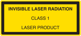 Class 1 Laser Sticker