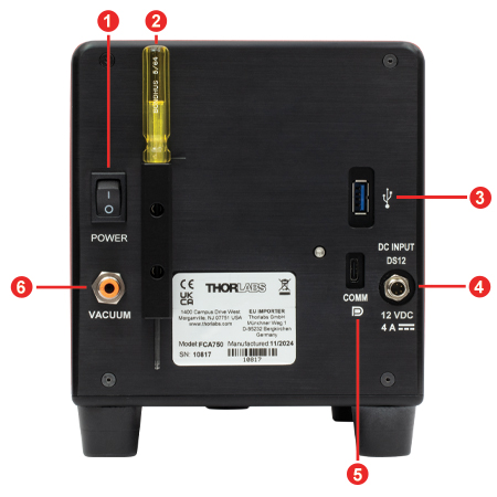 CC6000 Interferometer Back Panel