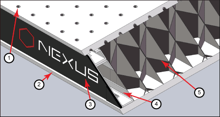 Optical table composite construction