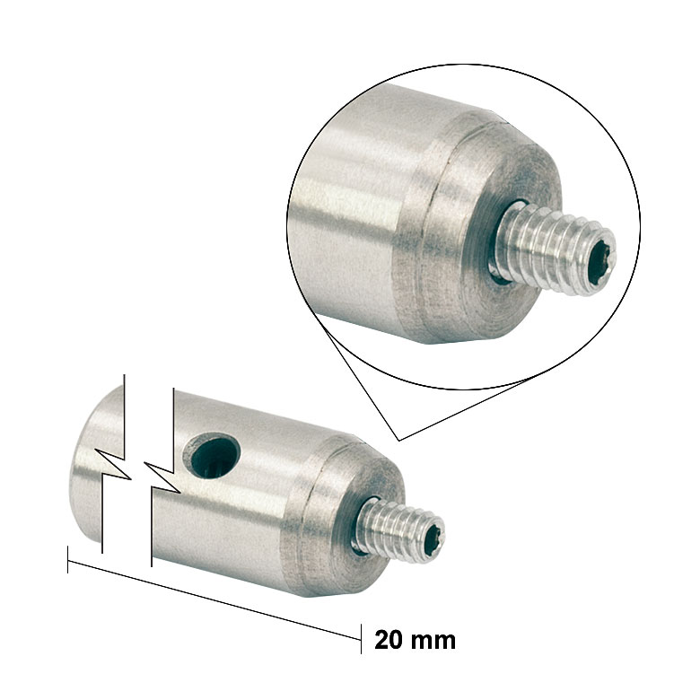 TR20/M-JP Ø12 mmポスト、長さ20 mm、日本向け(ミリ規格)