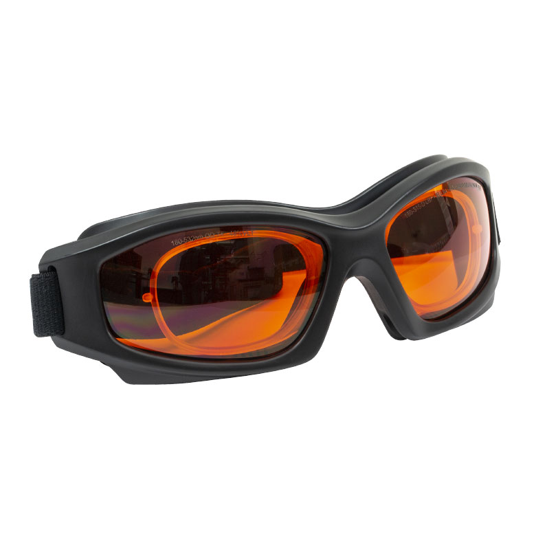 LG3C レーザ保護メガネ、ライトオレンジレンズ、可視光透過率：48%、ゴーグルタイプ